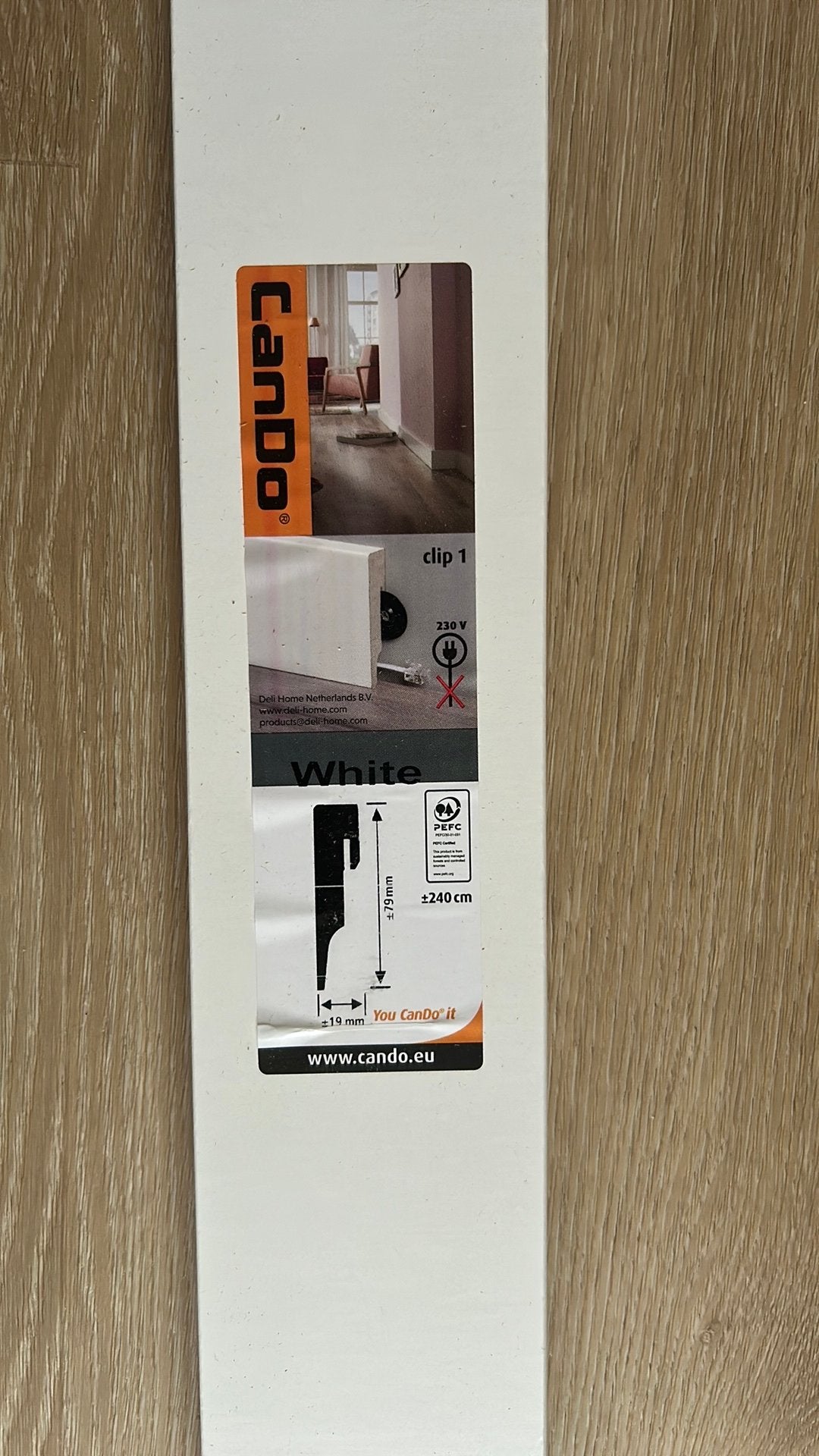 Witte clipplint van CanDo 240cm lang, Ophalen, Nieuw, Mdf, 200 tot 250 cm