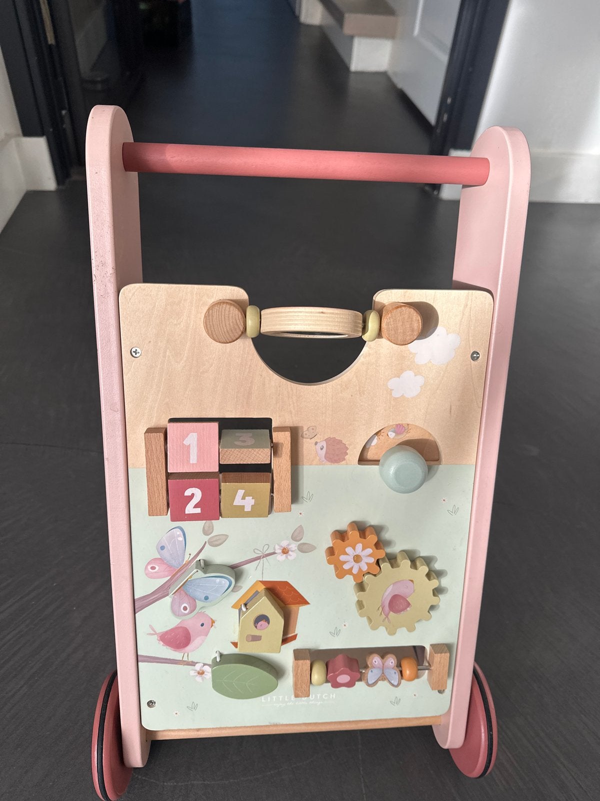 Little Dutch loopwagen met naam Lauren, Ophalen, Zo goed als nieuw, Overige typen, Met wieltjes