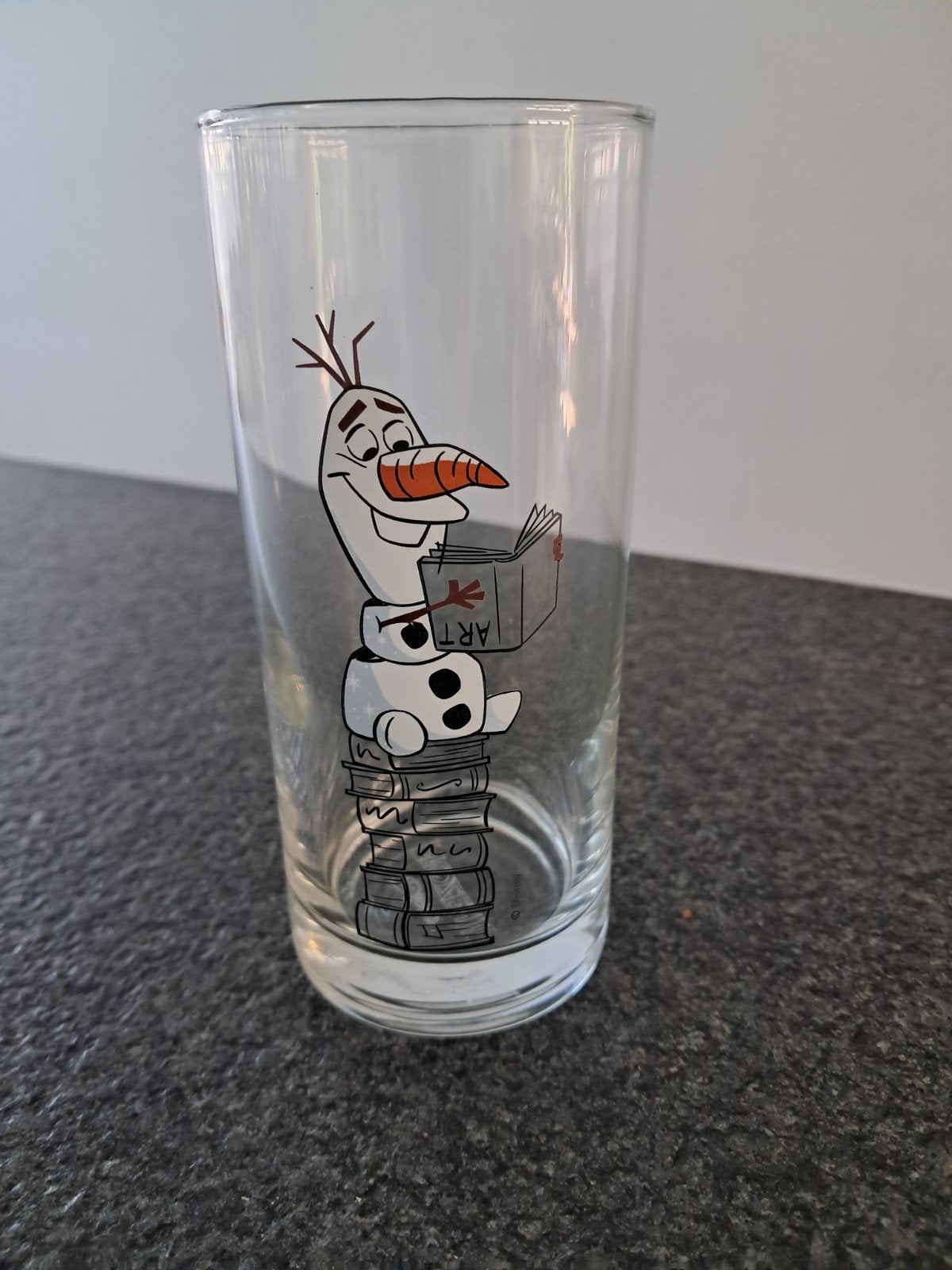 Disney Frozen glas met Olaf, Ophalen, Zo goed als nieuw, Frisdrankglas