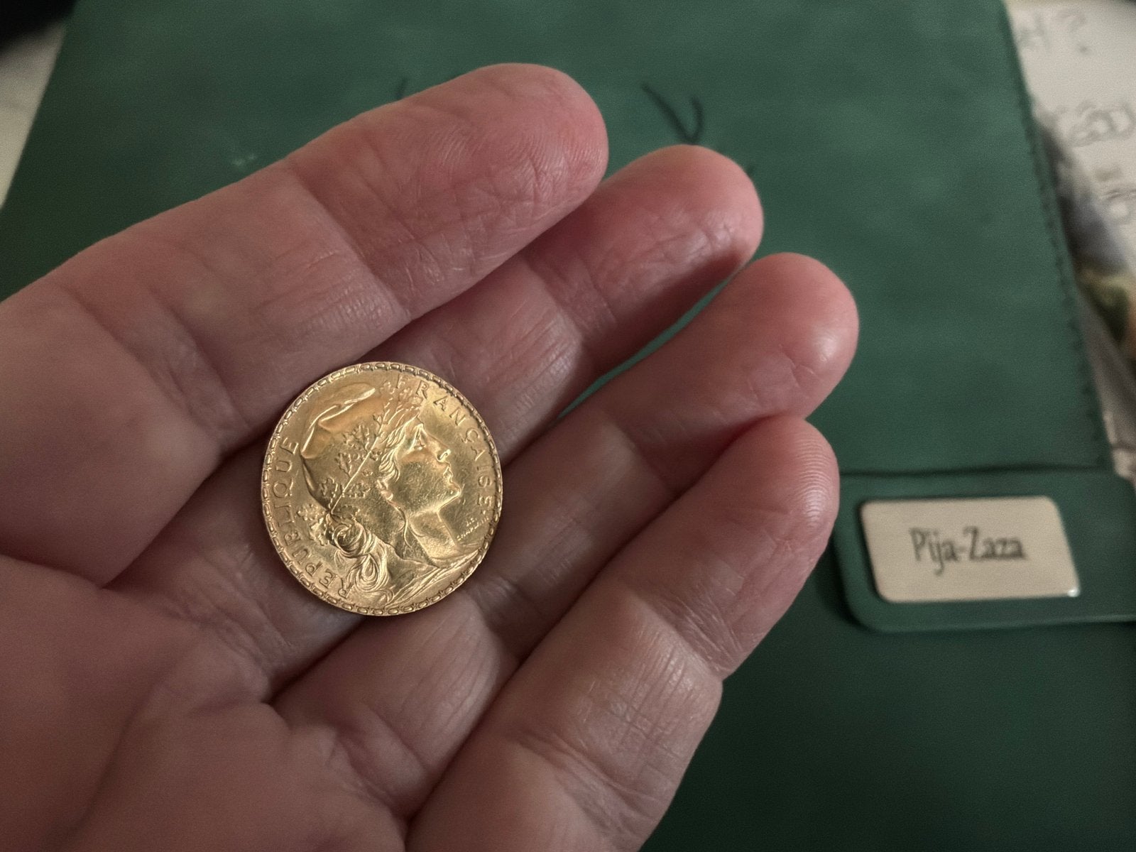 Marianne Haas Gouden Munt 20 Franc 1899-1814 , 22 kar 1913 j, Verzenden, Goud