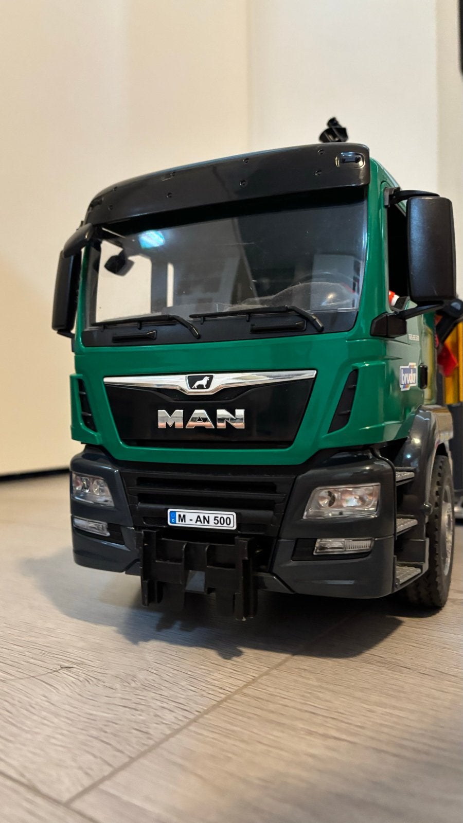 Bruder MAN vrachtwagen met kraan en kiepbak, Ophalen, Zo goed als nieuw