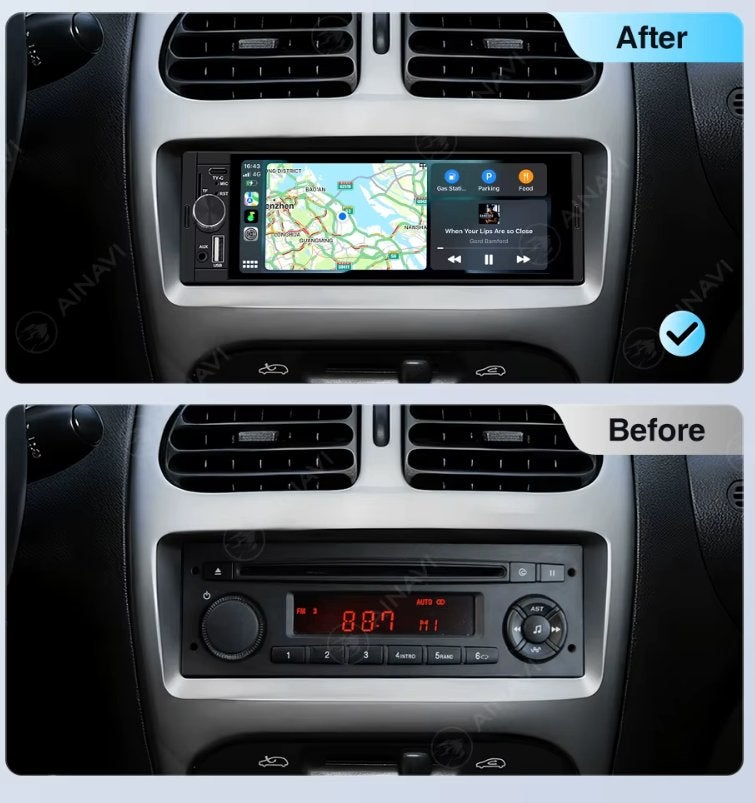 1 Din Carplay / Android Auto + Installation, Ophalen of Verzenden, Nieuw