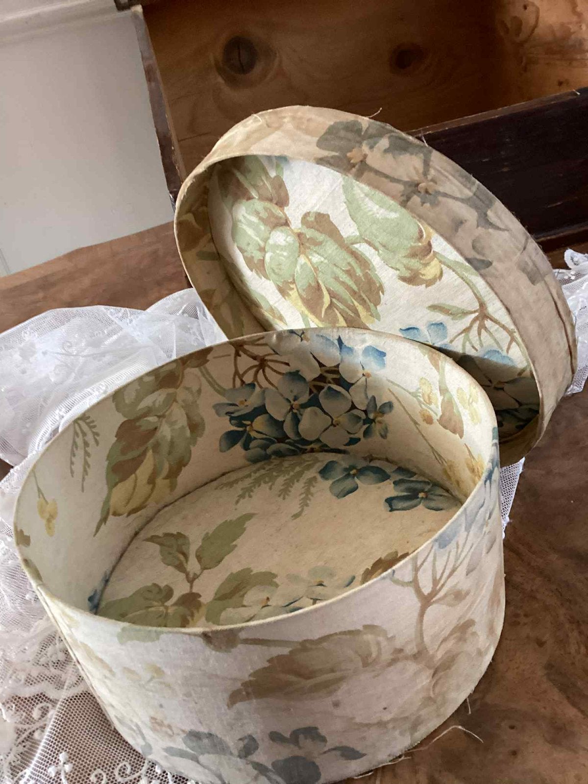 Brocante stoffendoosje, Ophalen of Verzenden