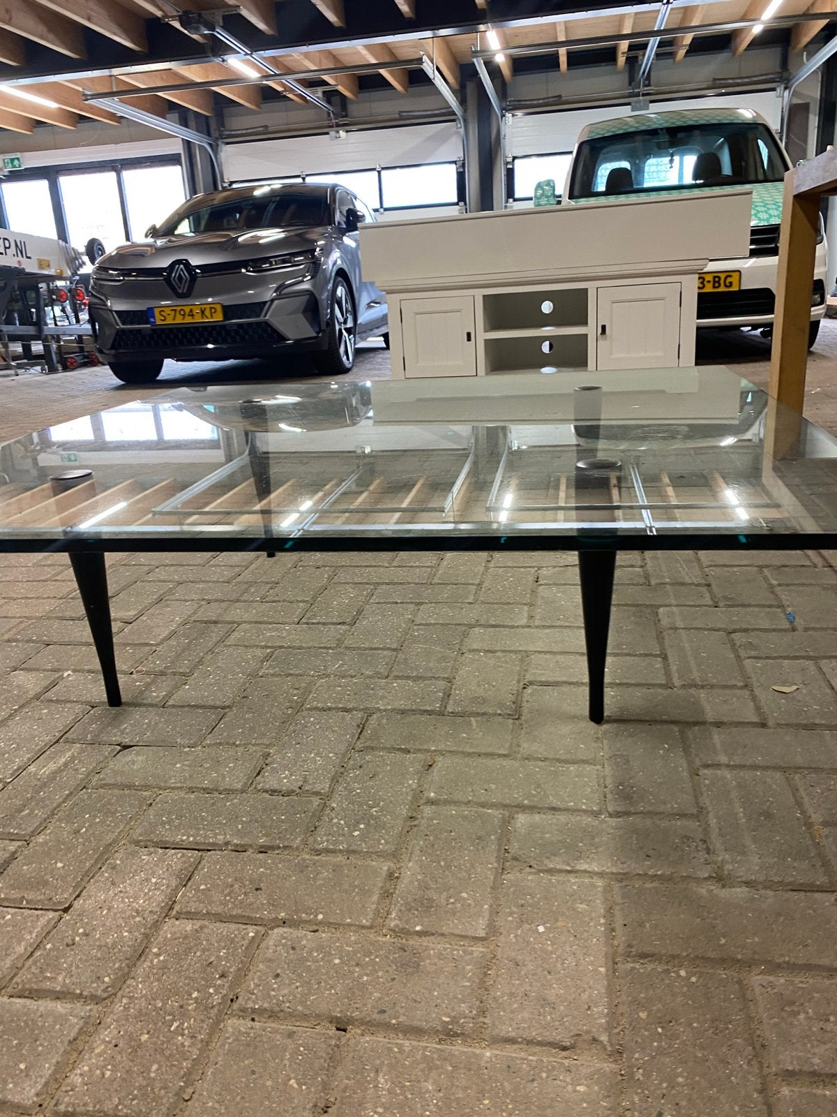 Gratis glazen salontafel, Ophalen, Gebruikt, Glas