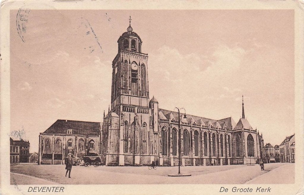 702-323-013 Deventer De Groote Kerk, Verzamelen, Ansichtkaarten | Nederland, Verzenden, Voor 1920, Overijssel
