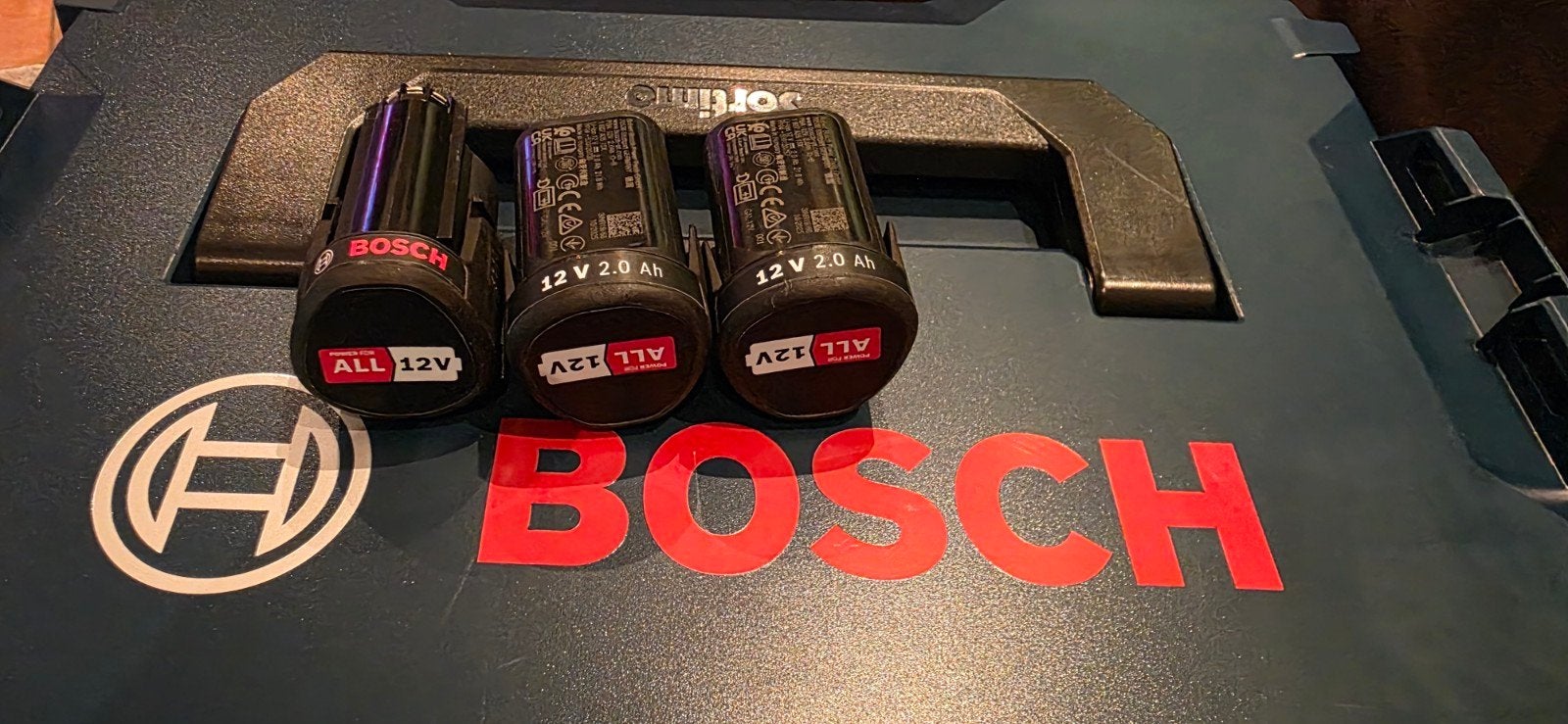 Bosch PBA 12V 2.0Ah Accu (3 stuks), Ophalen of Verzenden, Zo goed als nieuw