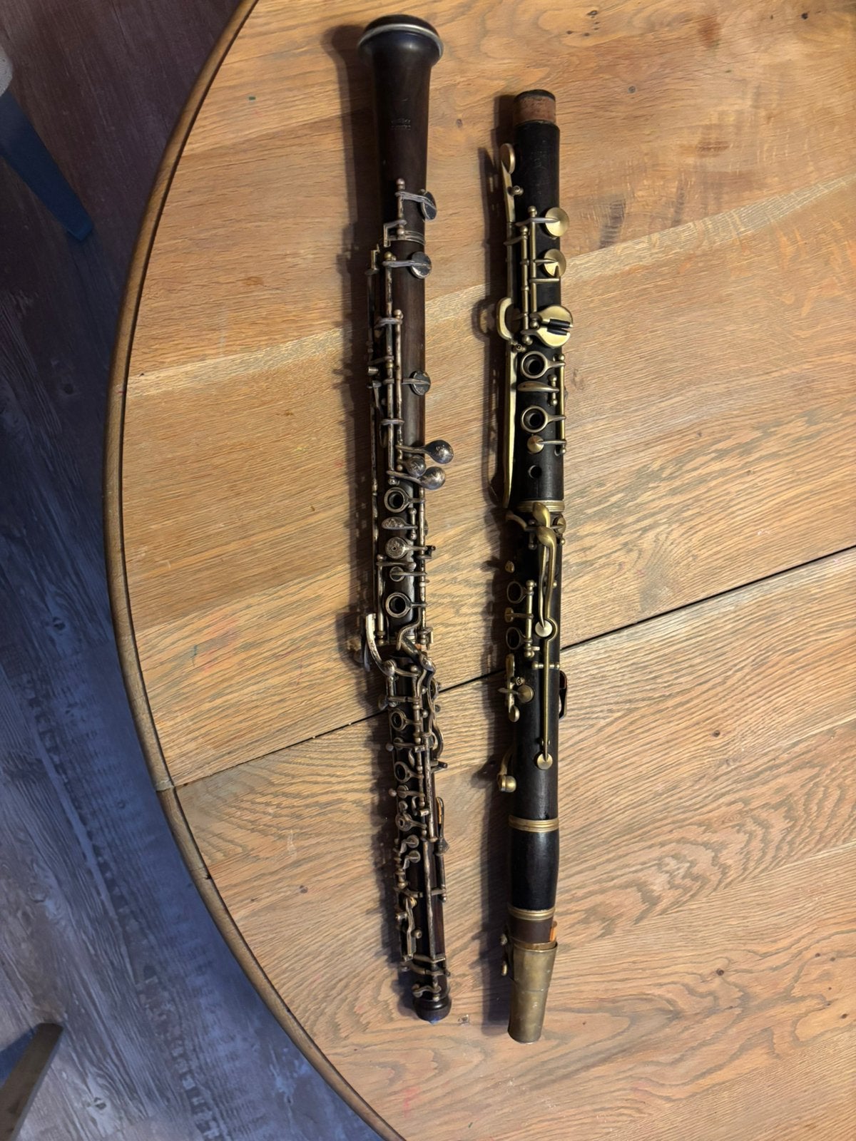 Oude klarinet, Muziek en Instrumenten, Ophalen of Verzenden, Gebruikt, Hout, Bes-klarinet