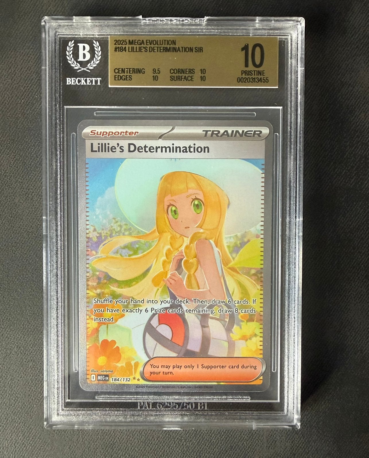 Lillie’s Determination #184 BGS Pristine 10, Hobby en Vrije tijd, Verzamelkaartspellen | Pokémon, Ophalen of Verzenden, Nieuw