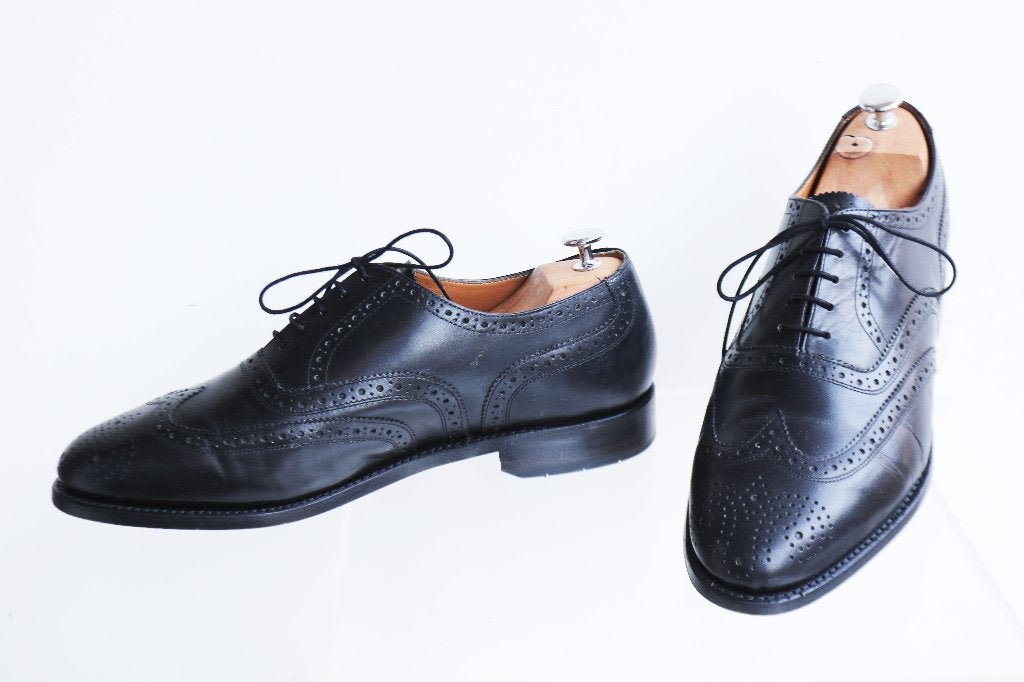 Klassieke Van Bommel zwarte brogues maat 10 H = 44 breed, Kleding | Heren, Zwart, Ophalen of Verzenden, Zo goed als nieuw, Van Bommel