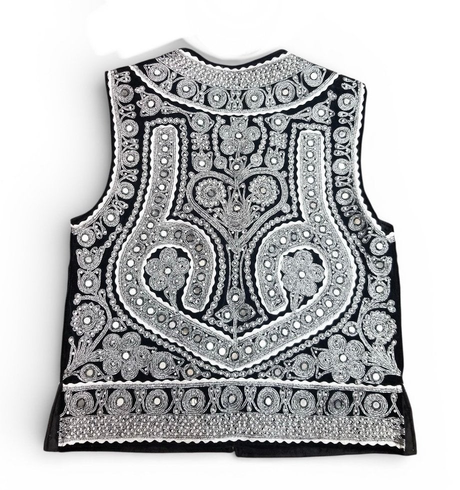 Folkloristisch zwart fluweel herengilet, Verzenden, Zo goed als nieuw