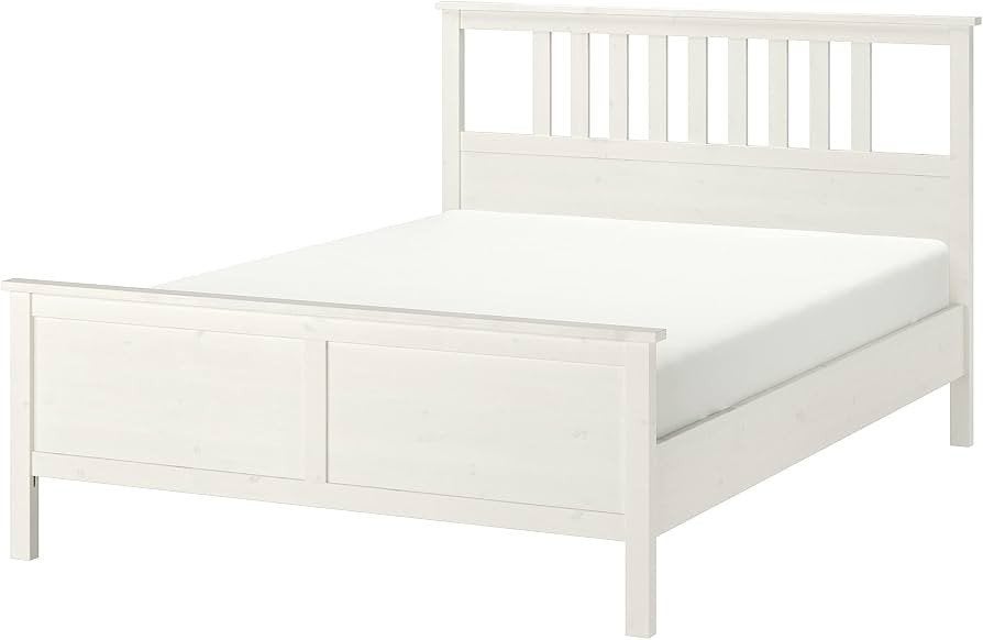Hemmes Ikea bed + lönset lattenbodem, Huis en Inrichting, Slaapkamer | Bedden, Gebruikt, Eenpersoons, Wit, Ophalen of Verzenden