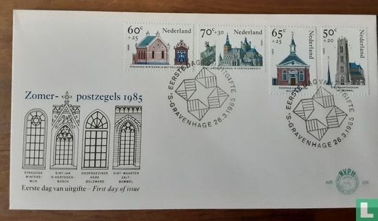 FDC E226 Zomerzegels 1985 NL onbeschreven Anders geplakt, Ophalen of Verzenden, Nederland