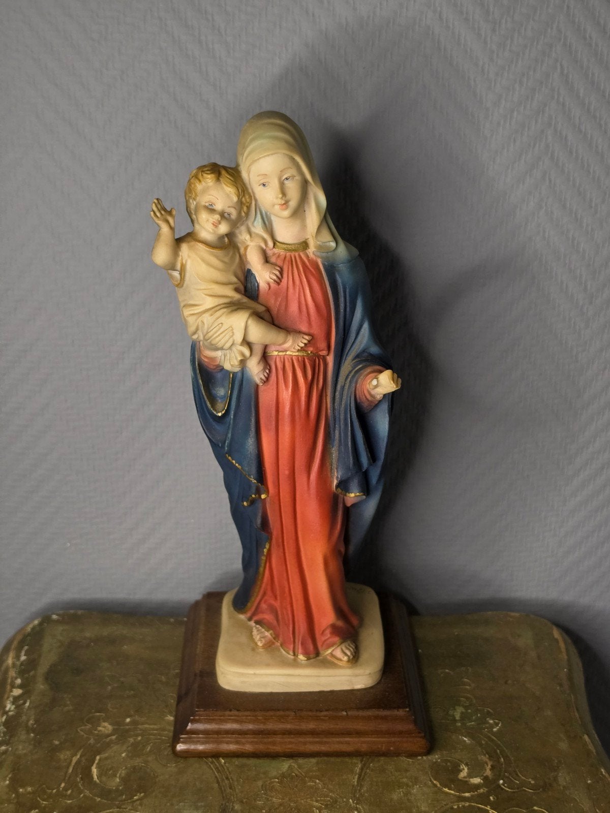 Quartieco signed Madonna and Child statue - Virgin Mary, Antiek en Kunst, Ophalen of Verzenden