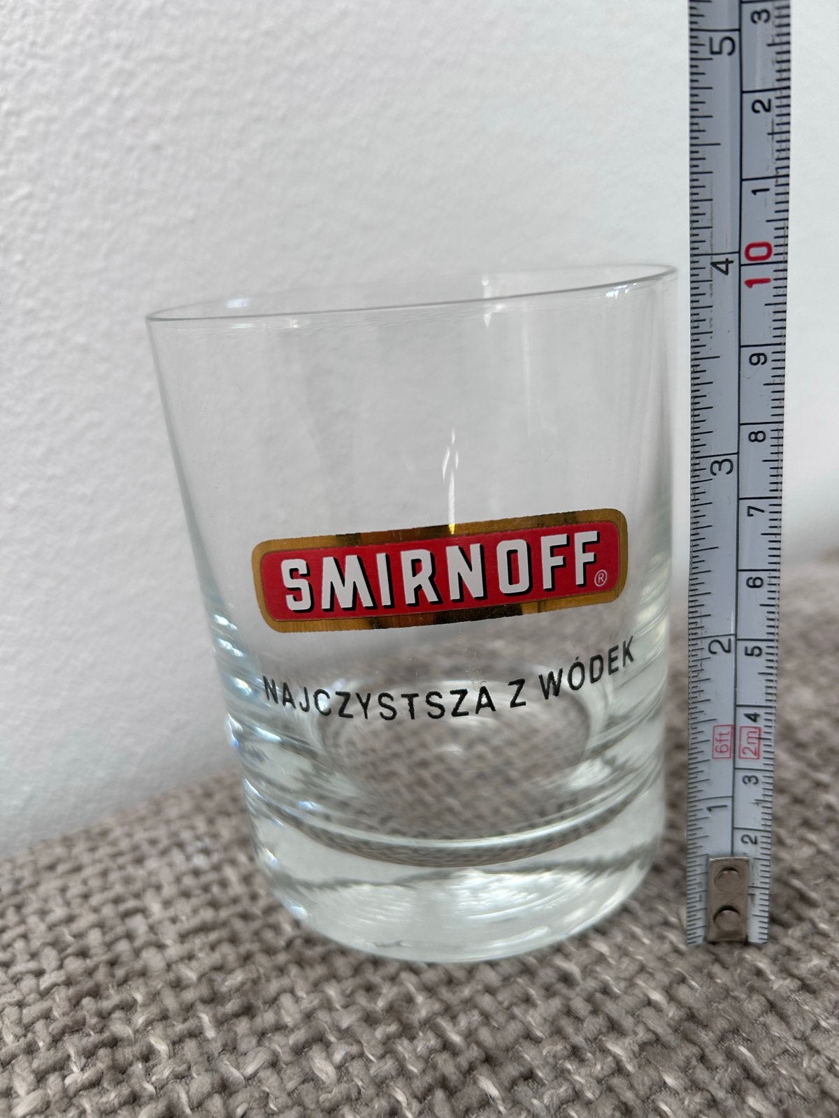 Smirnoff shotglas - NAJCZYSTSZA Z WODEK wodka glas, Ophalen of Verzenden, Zo goed als nieuw, Glas