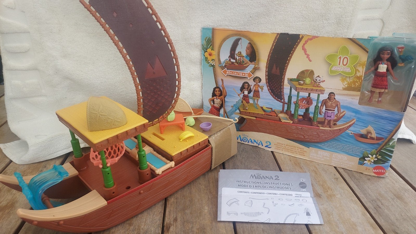 Disney Moana 2 Vaiana boot met poppetje en accessoires, Ophalen of Verzenden, Zo goed als nieuw, Overige typen
