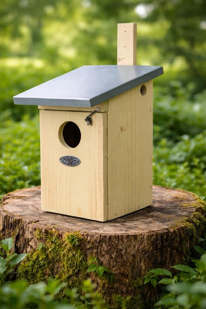 Stevig houten vogelhuisje / nestkast voor spreeuwen, Ophalen of Verzenden, Nieuw