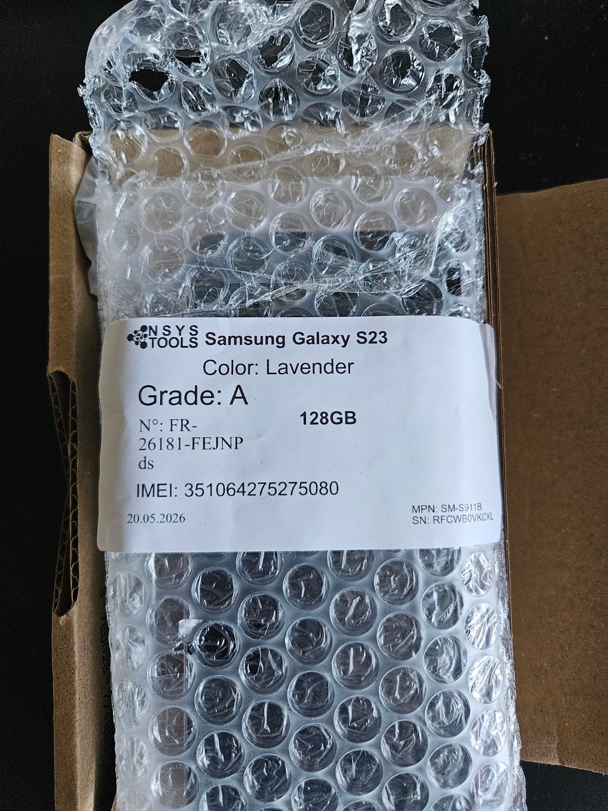 Samsung Galaxy S23 Refurbished - 128GB Lavender, Paars, Touchscreen, Refurbished, Ophalen of Verzenden