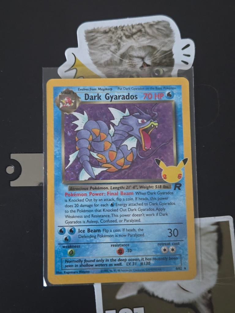 Dark Gyarados Pokémon Kaart, Hobby en Vrije tijd, Ophalen of Verzenden, Zo goed als nieuw, Losse kaart