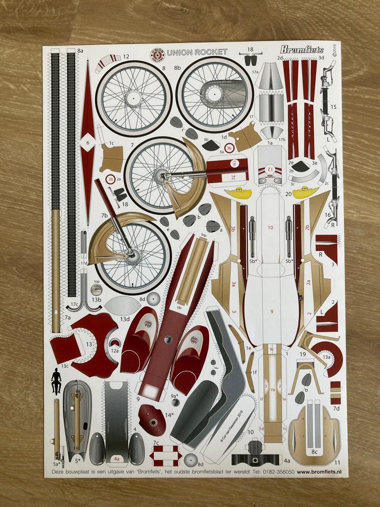 Bouwplaat UNION Rocket uitgave BROMFIETS, Verzenden, Nieuw