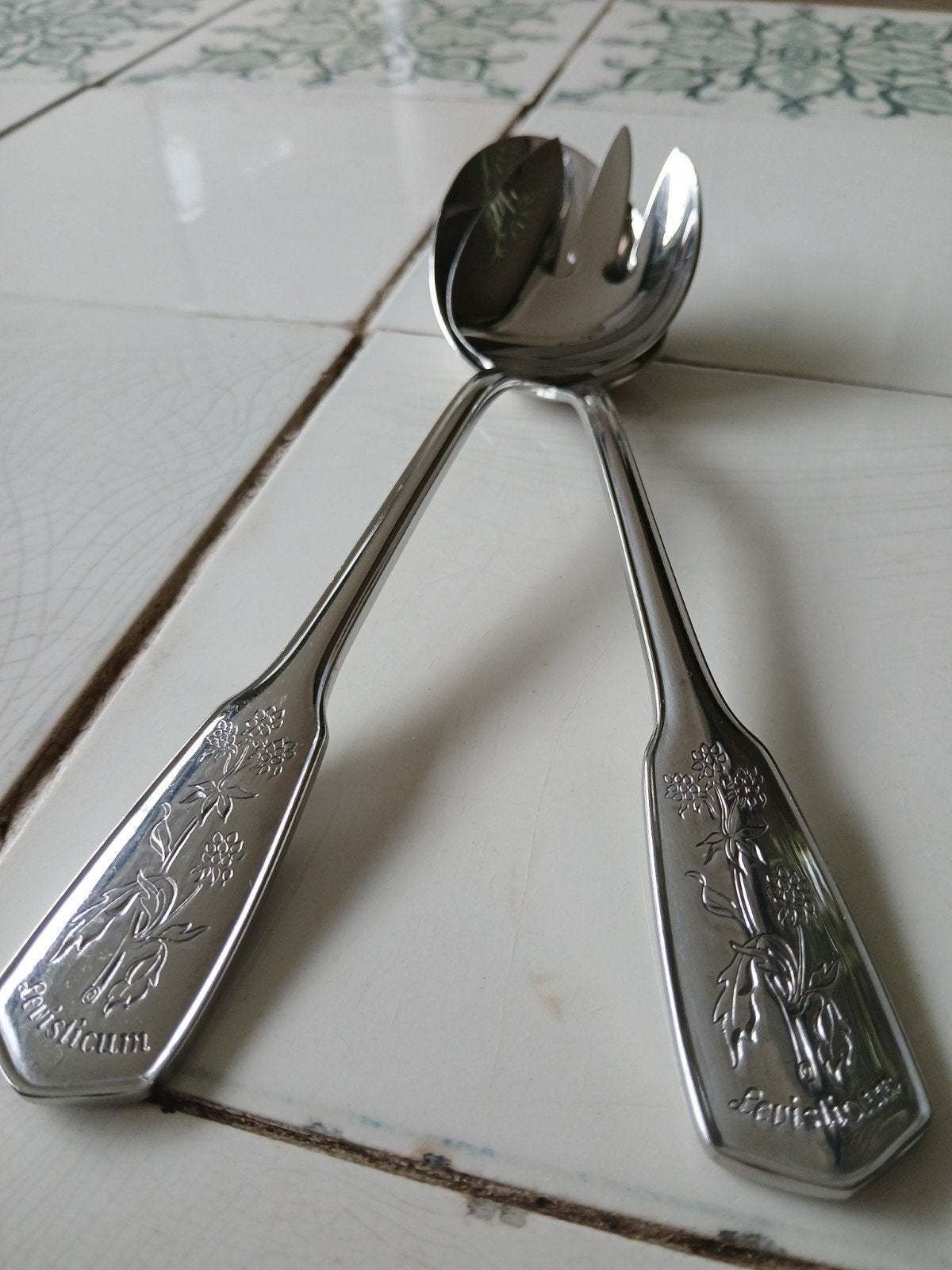 WMF Cromargan Saladebestek en Sauslepels, Antiek en Kunst, Ophalen of Verzenden