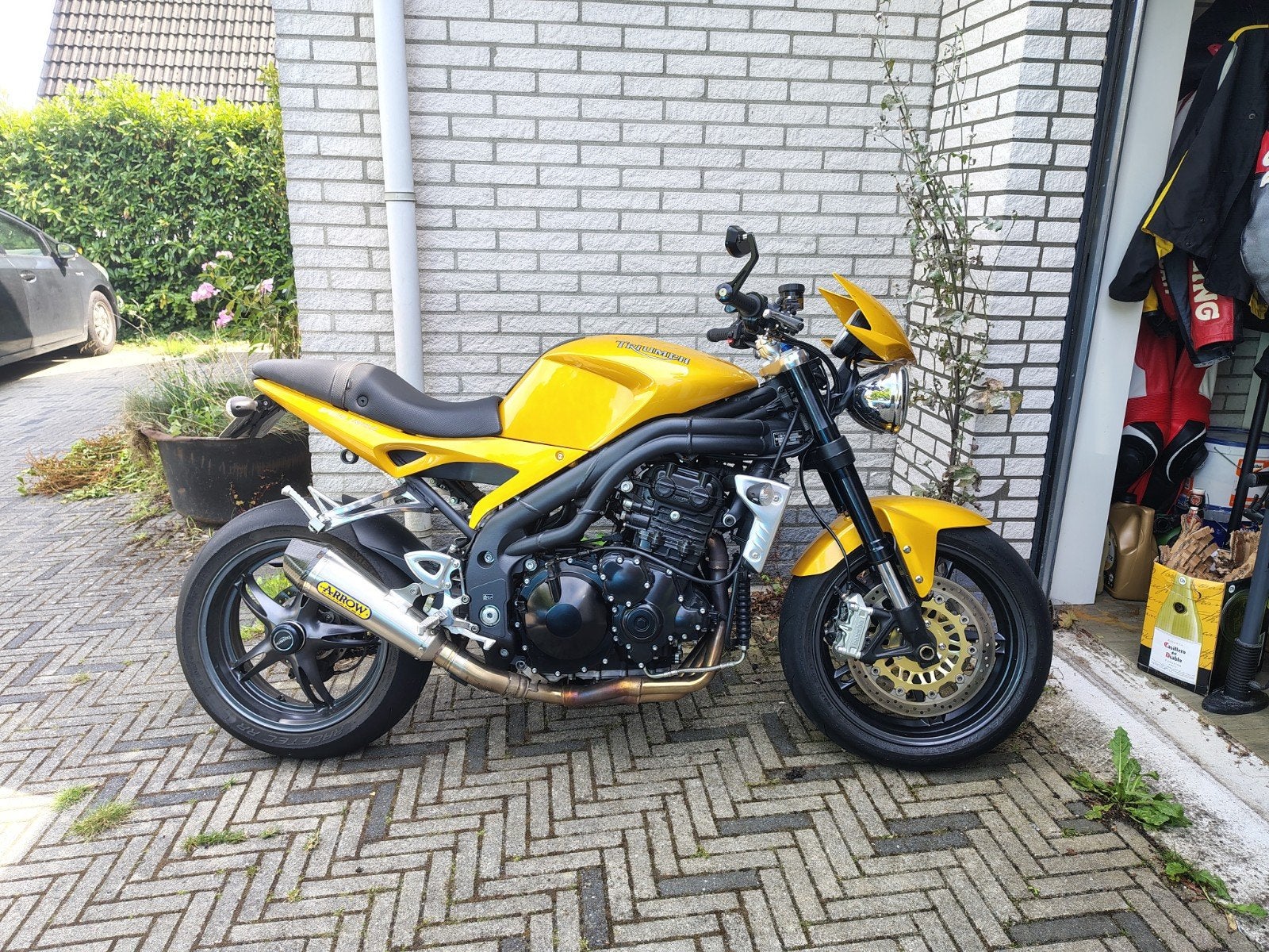 Titanium Arrow low boy demper Triumph Speed Triple 1050, Ophalen of Verzenden, Gebruikt