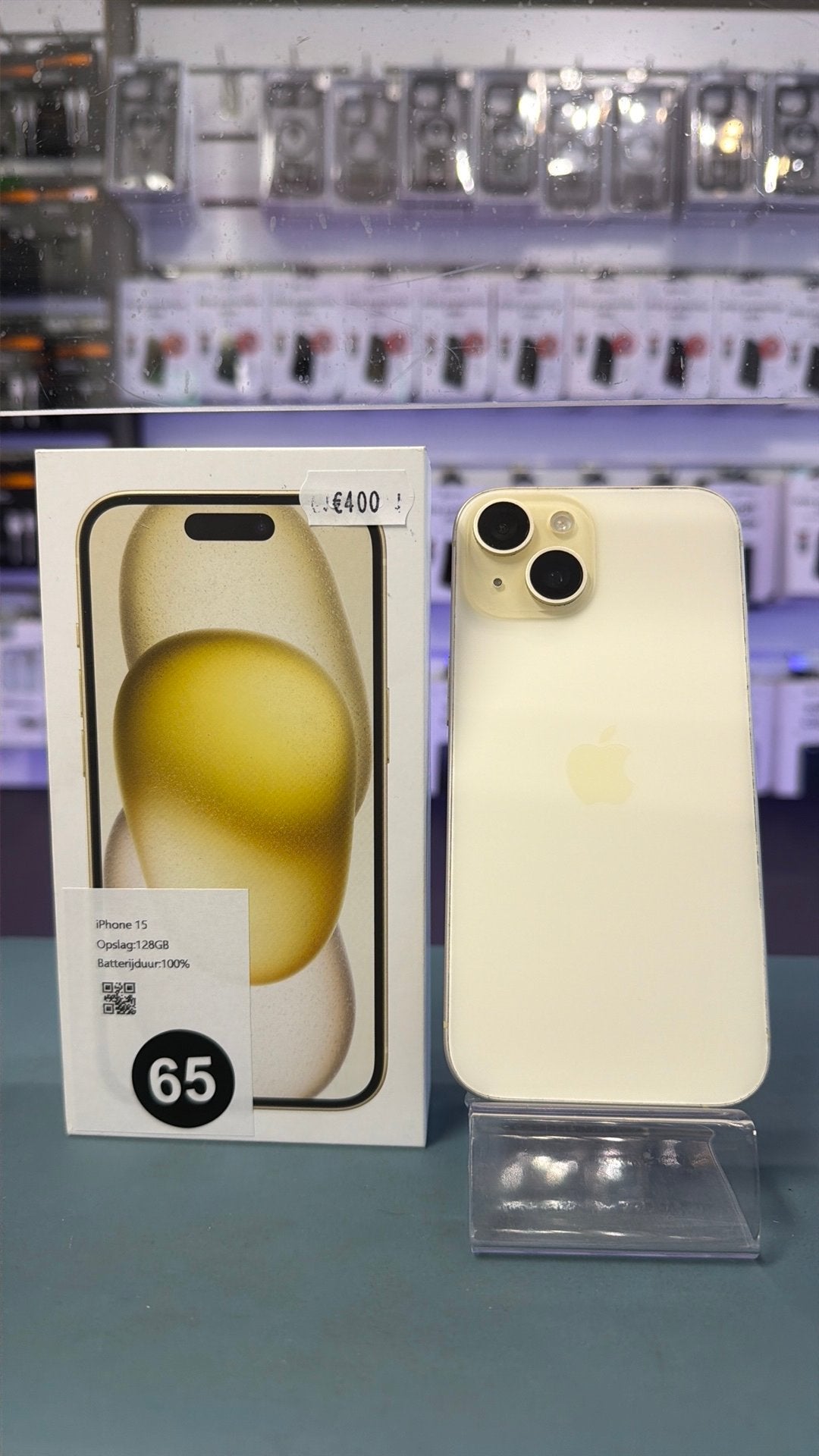 iPhone 15 Geel 128GB (65), Telecommunicatie, Mobiele telefoons | Apple iPhone, Ophalen, IPhone 15, Apple, Geel