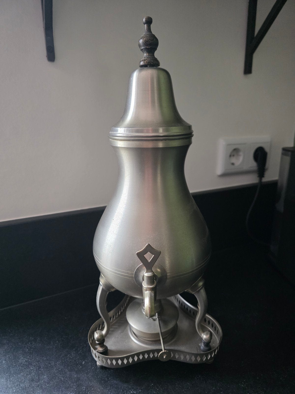 Antieke Tinnen Koffie/Thee Percolator met Kraantje, Antiek en Kunst, Ophalen