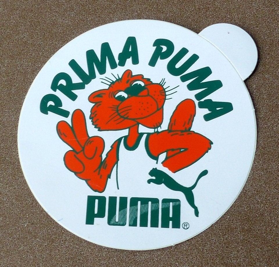 Vintage Puma sticker rond Prima Puma, Ophalen of Verzenden, Nieuw, Sticker