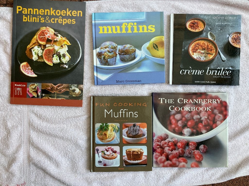 5 Kookboeken: Taart, Gebak, Dessert en Pannenkoek (Eng/NL), Boeken, Ophalen of Verzenden, Zo goed als nieuw