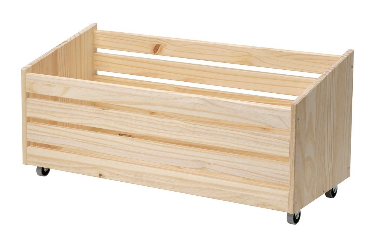 IKEA IVAR Opbergbak op wielen, grenen, 78x30 cm, Ophalen, Minder dan 50 cm, Zo goed als nieuw, 75 tot 100 cm