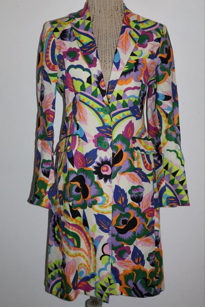 Etro Milano Kleurrijke Blazer Maat 36 / S, Kleding | Dames, Etro Milano, Overige kleuren, NL, Ophalen of Verzenden