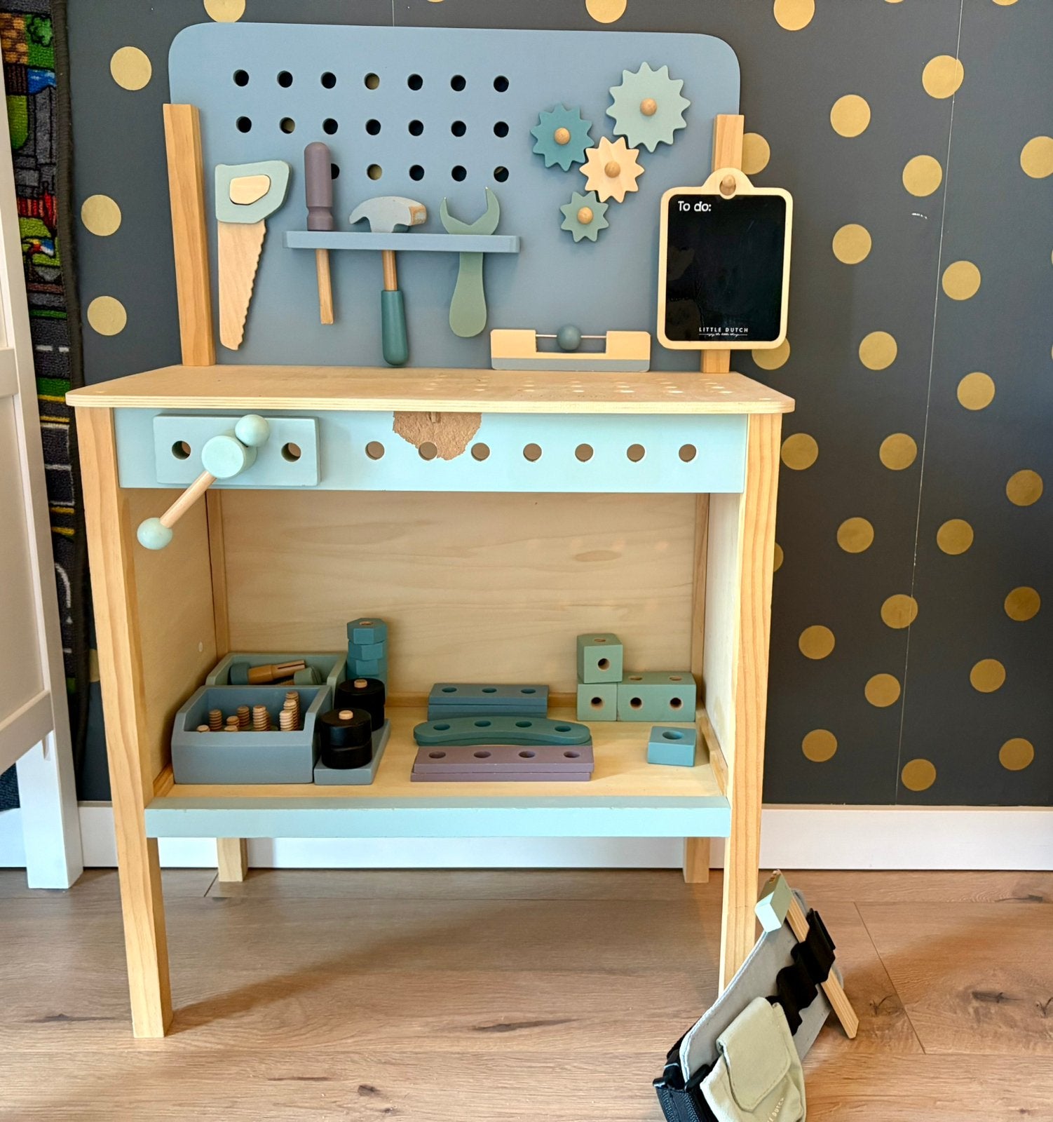 Little Dutch Houten Werkbank compleet in nette staat, Ophalen, Gebruikt