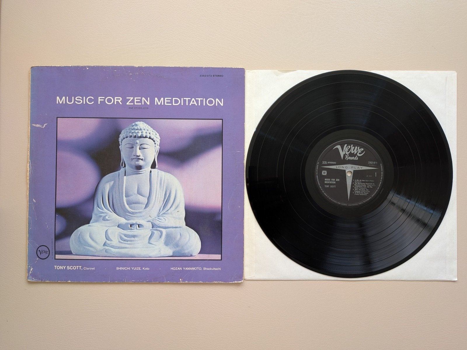 Music for Zen Meditation - Tony Scott LP (Verve Records), LP, Gebruikt, Ophalen of Verzenden, 12 inch