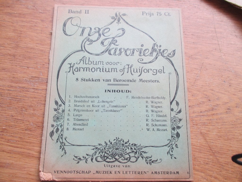 Onze Favorietjes: Album voor Harmonium of Huisorgel, Gebruikt, Klassiek, Overige instrumenten, Ophalen of Verzenden