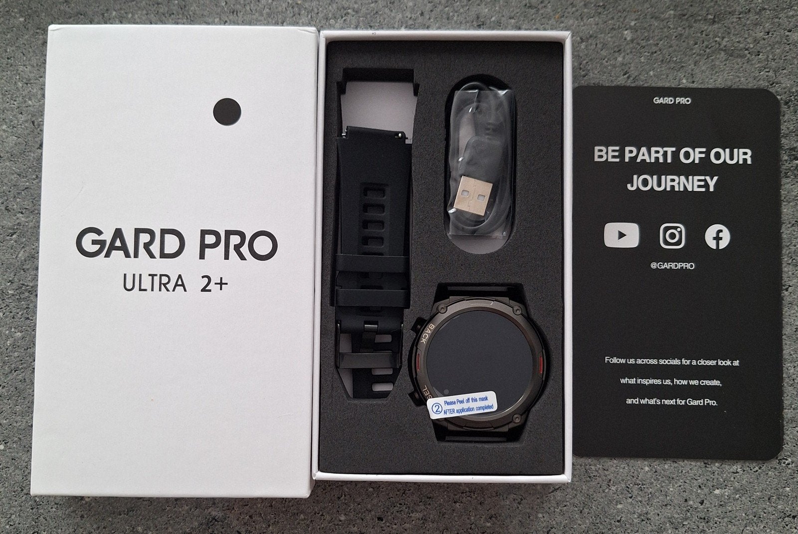 Gard Pro Ultra 2+ Smartwatch - Compleet nieuw in doos., Sieraden, Tassen en Uiterlijk, Smartwatches, Ophalen, Zwart, Nieuw, Android