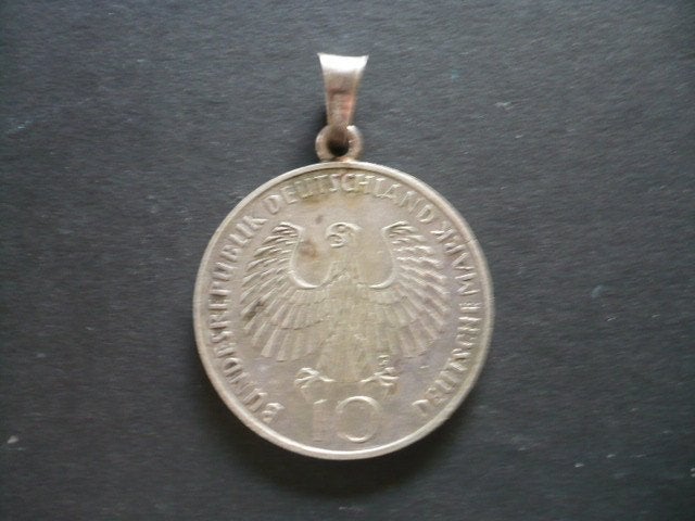zilveren 10 mark duitsland olympische spelen 1972 als draag, Ophalen of Verzenden, Duitsland, Zilver