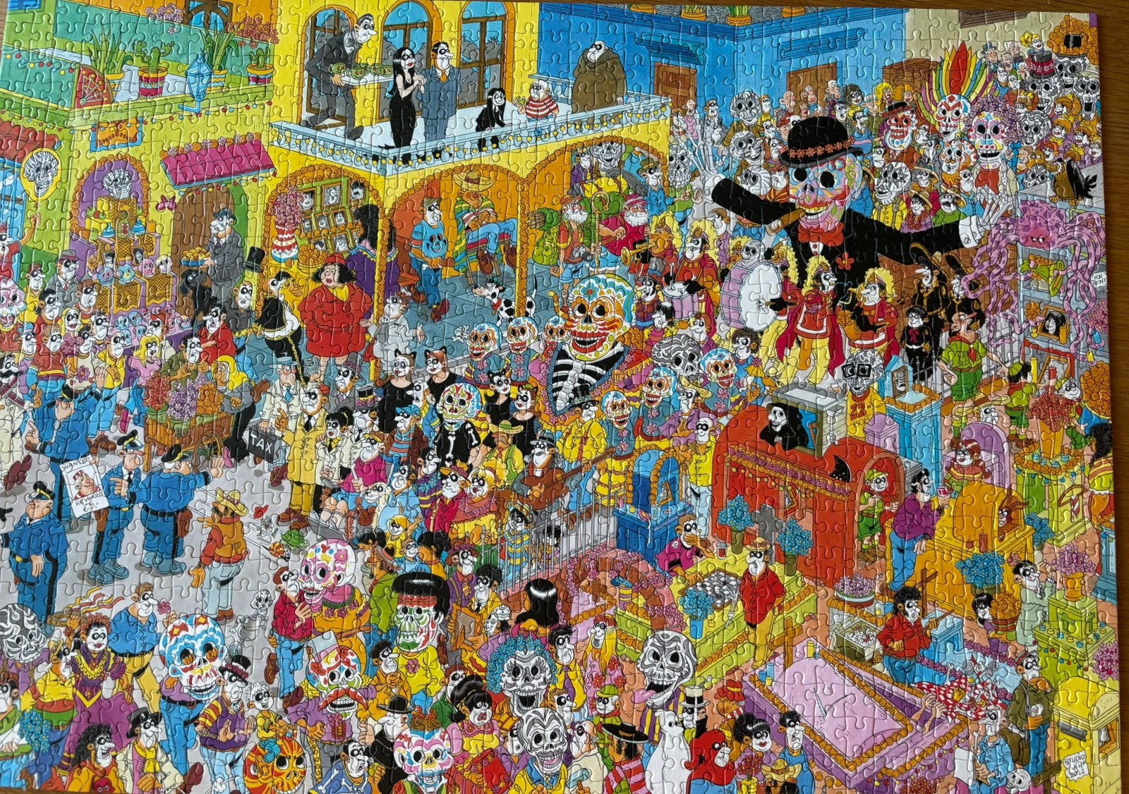 Jan van Haasteren, Dia de los Muertos, Ophalen of Verzenden, 500 t/m 1500 stukjes, Zo goed als nieuw