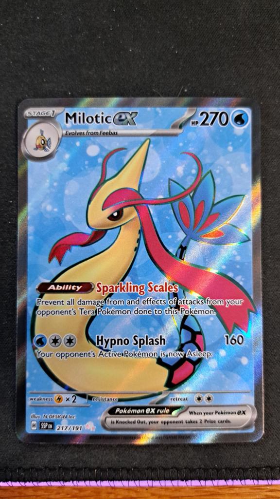 Milotic ex Surging Sparks SSP 217 Pokémon, Verzenden, Nieuw, Losse kaart, Foil