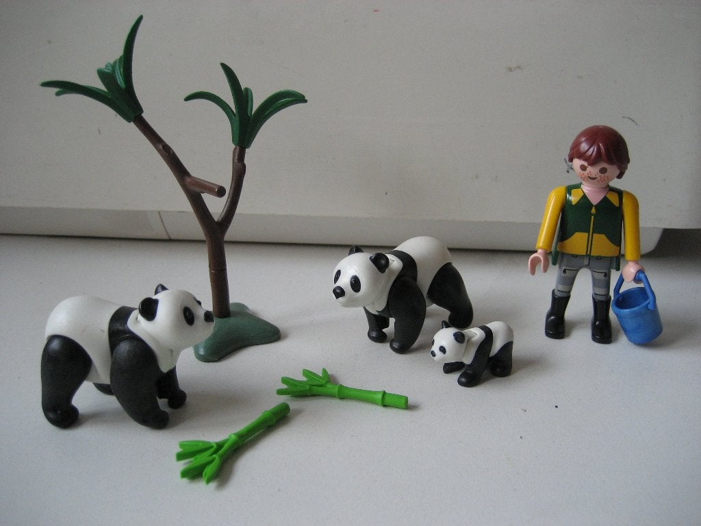 playmobil panda familie met verzorger, Kinderen en Baby's, Speelgoed | Playmobil, Ophalen of Verzenden