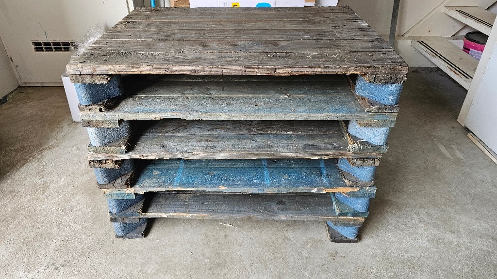 Kleine wegwerppallets, Doe-het-zelf en Verbouw, Hout en Planken, Gebruikt, Plank, Overige houtsoorten, Minder dan 200 cm, Minder dan 25 mm