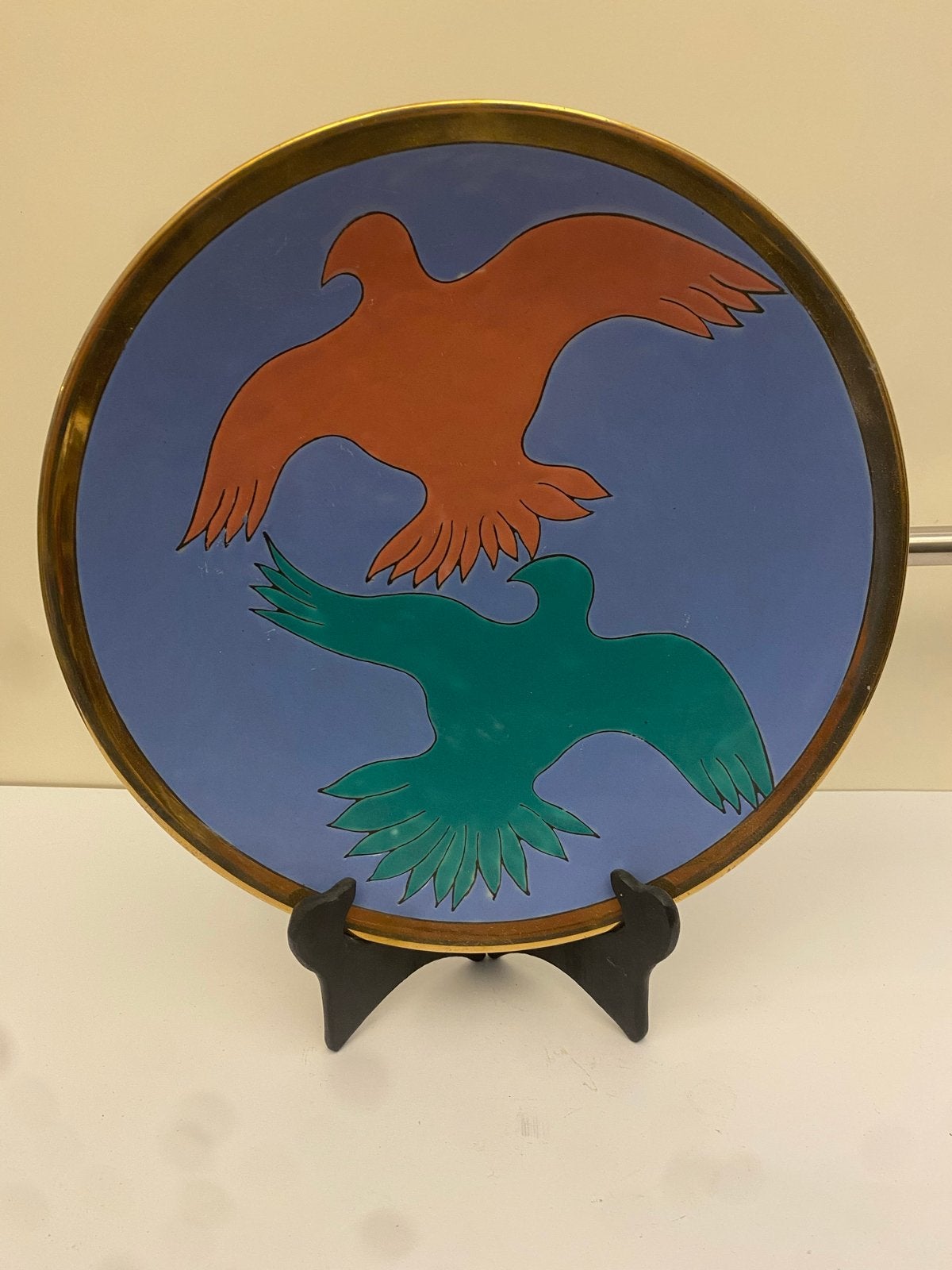 Decoratieve schaal met vogelmotief, Ophalen of Verzenden