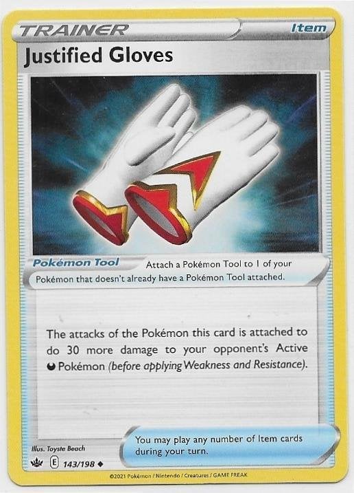 Chilling Reign,  Justified Gloves [uncommon] 143/198, Verzenden, Nieuw, Losse kaart