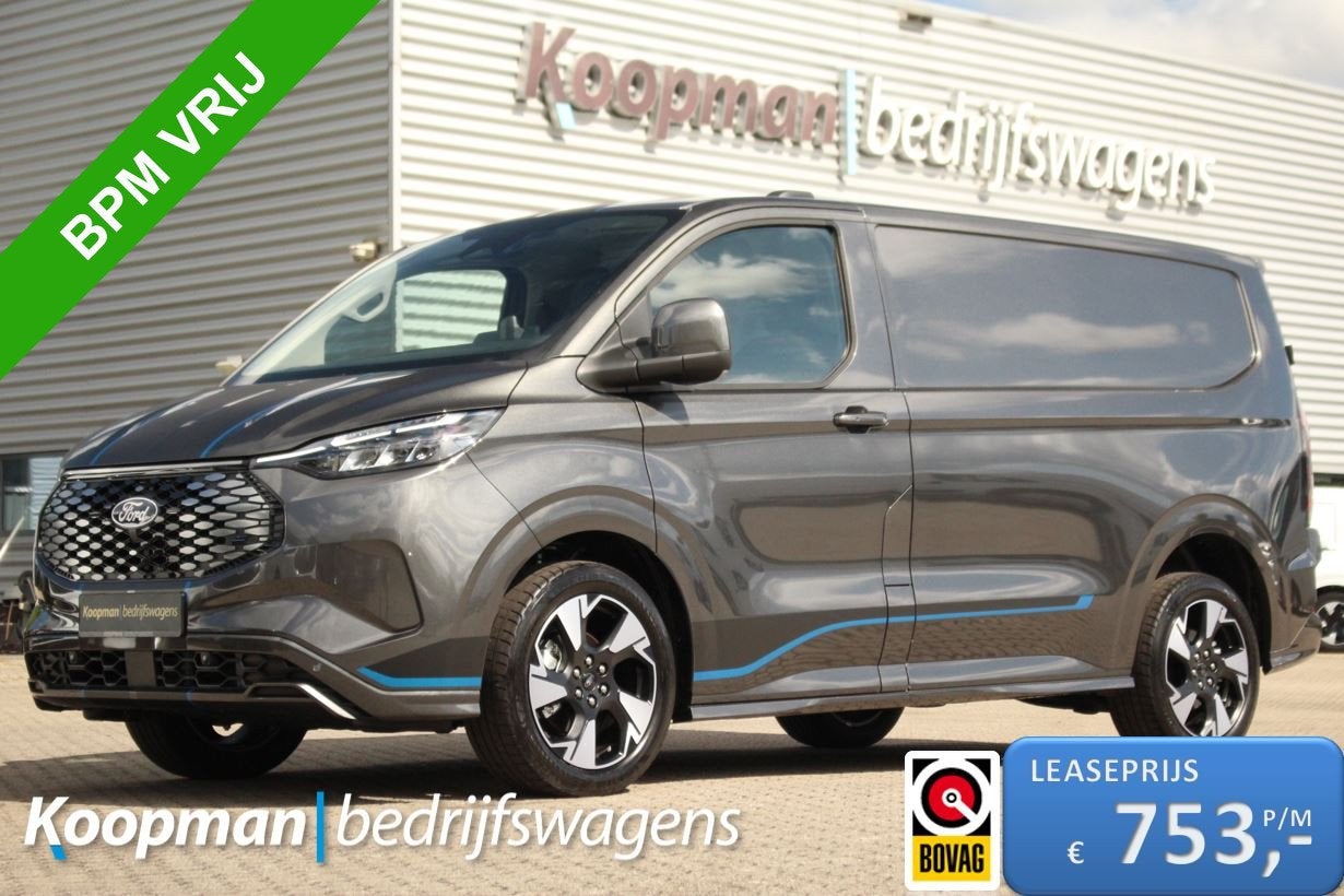 Ford E-Transit Custom 320 L1H1 Sport | 71kWh | 160kW/218pk |, Automaat, 71 kWh, 348 km, Nieuw