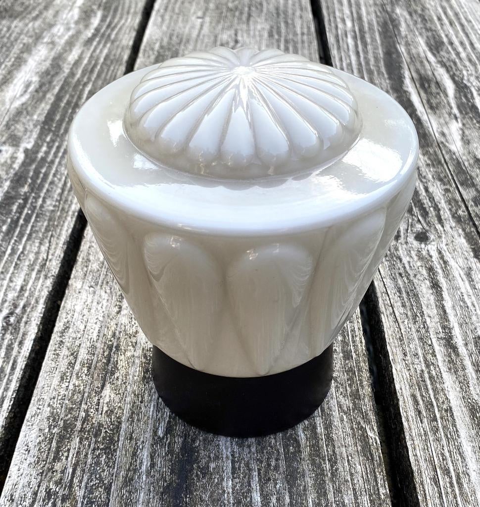 Mooie Thabur Lamp - vintage retro art deco mid century, Ophalen of Verzenden, Zo goed als nieuw, Glas, Vintage art deco