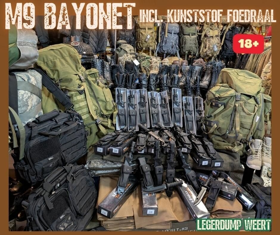 Kombat Tactical M9 Bayonet Replica, Ophalen of Verzenden, Landmacht, Nederland, Mes of Dolk