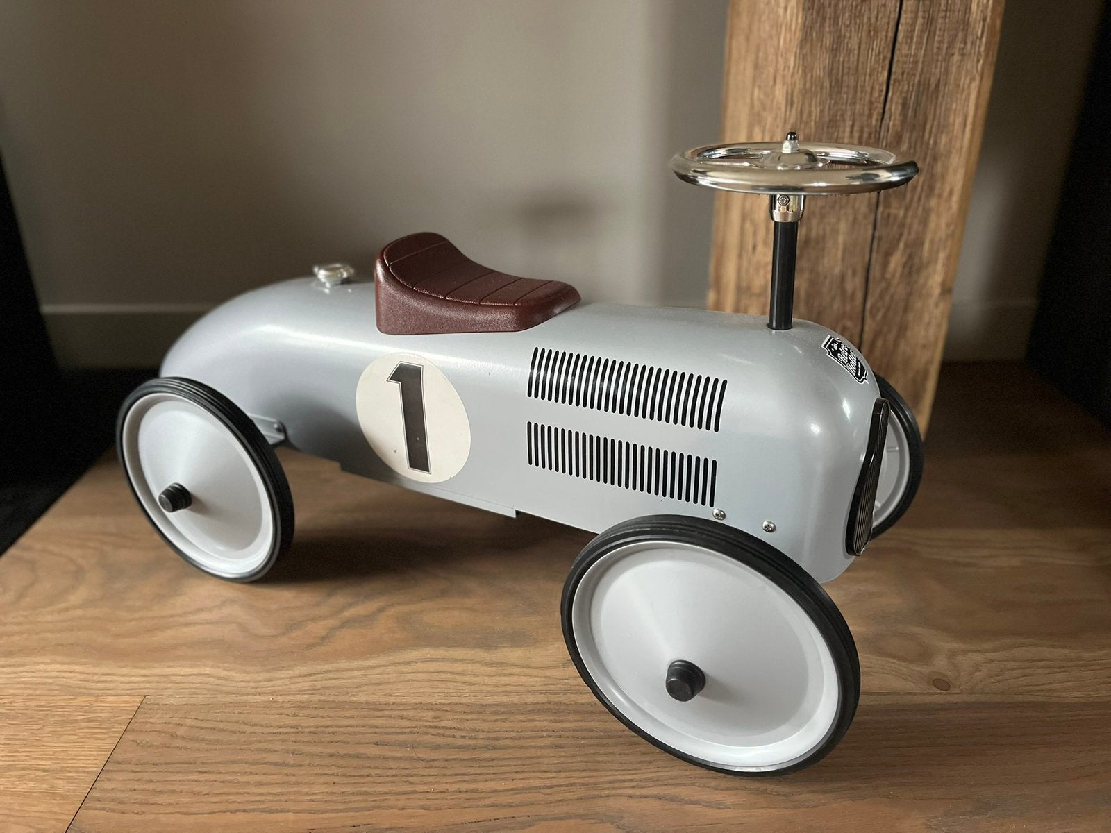 Mooie loopauto Retro Jean grijs, Ophalen, Zo goed als nieuw