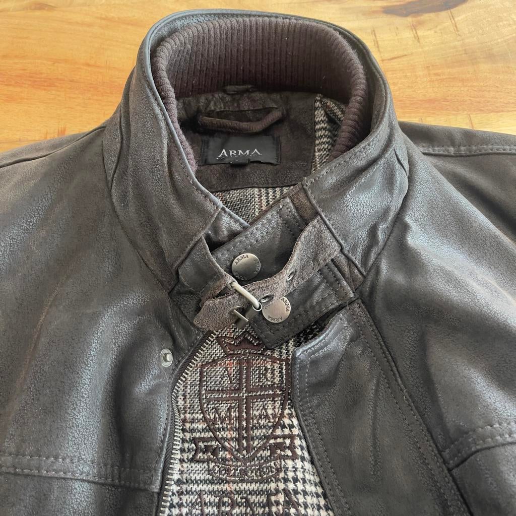 ARMA Leren Jas Heren - Maat 58 (XL), Kleding | Heren, Jassen | Winter, Ophalen of Verzenden, Zo goed als nieuw, Maat 56/58 (XL)