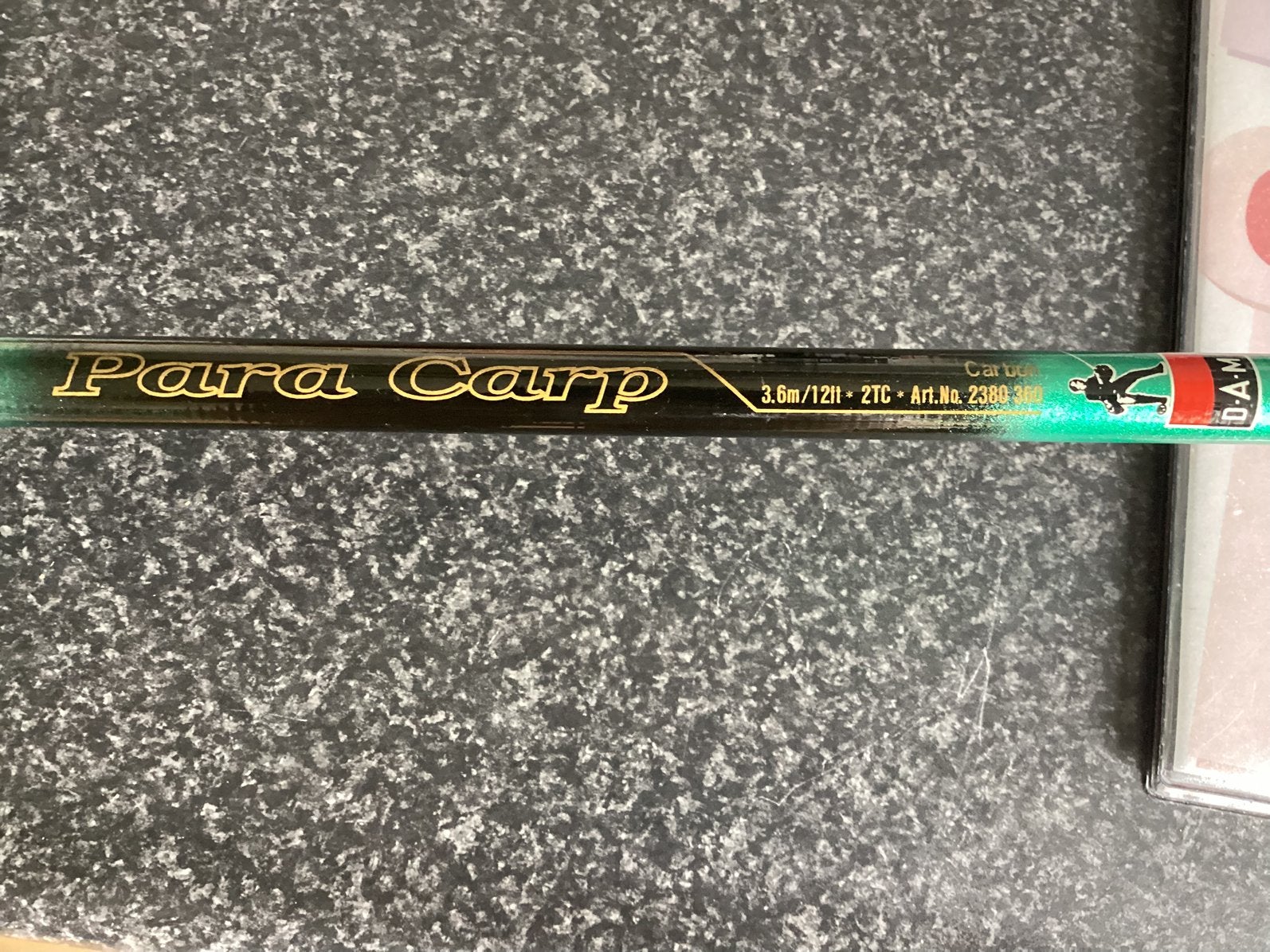 Karperhengel Carbon 3.60m. D.A.M. ongebruikt Para Carp, Ophalen, Zo goed als nieuw, Werphengel