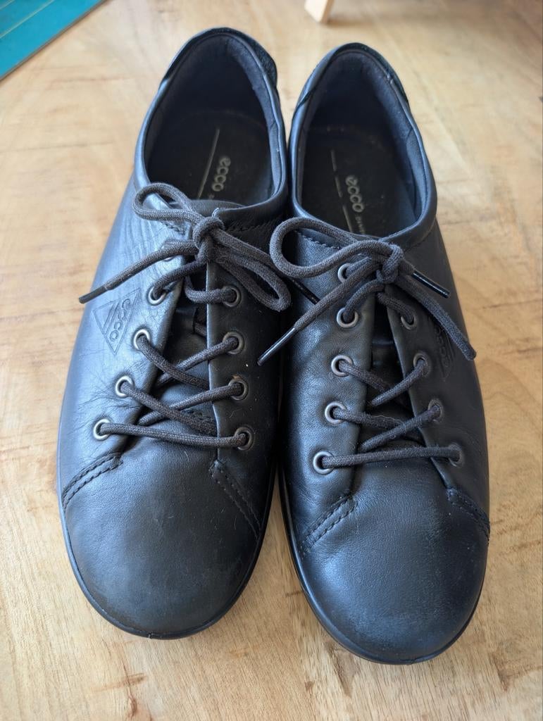 Nette leren Ecco schoenen, maat 40, Ecco, Zwart, Overige typen, Ophalen of Verzenden
