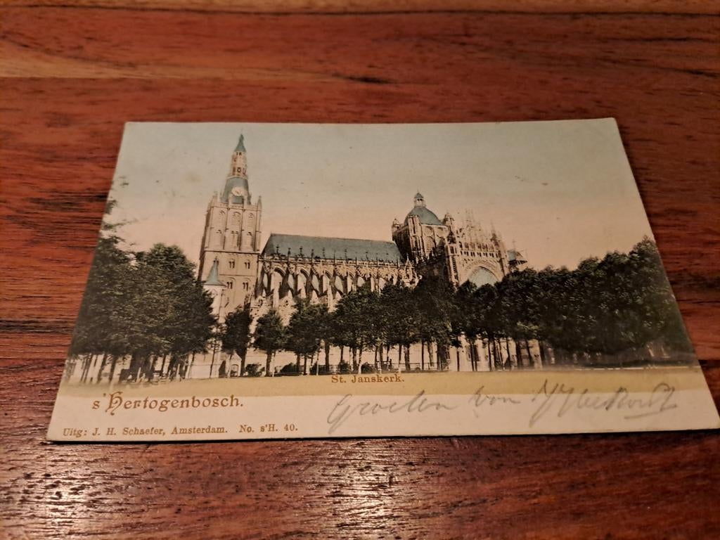 S Hertogenbosch,  station. JANSKERK,  Schaeferkaart,  gelope, Ophalen of Verzenden, Noord-Brabant